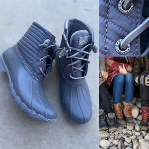 Sperry Saltwater Quilt Duck Boot Waterproof Size 6.5
